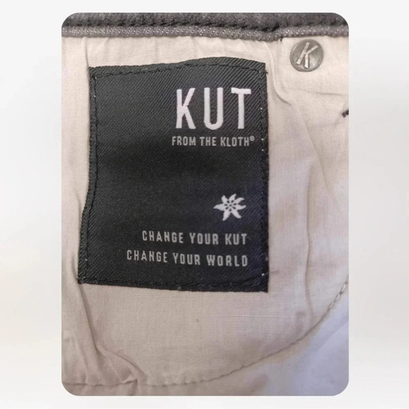 Kut From The Kloth Connie High Rise Fab Ab Ankle Skinny Raw Hem Black Size 4 - Picture 13 of 14